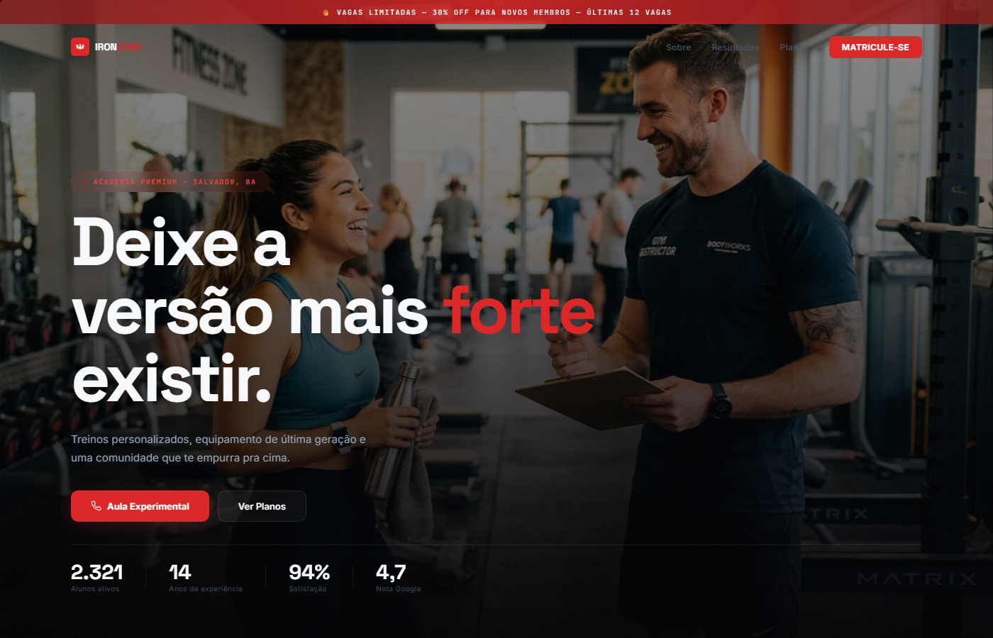 Landing Page Academia