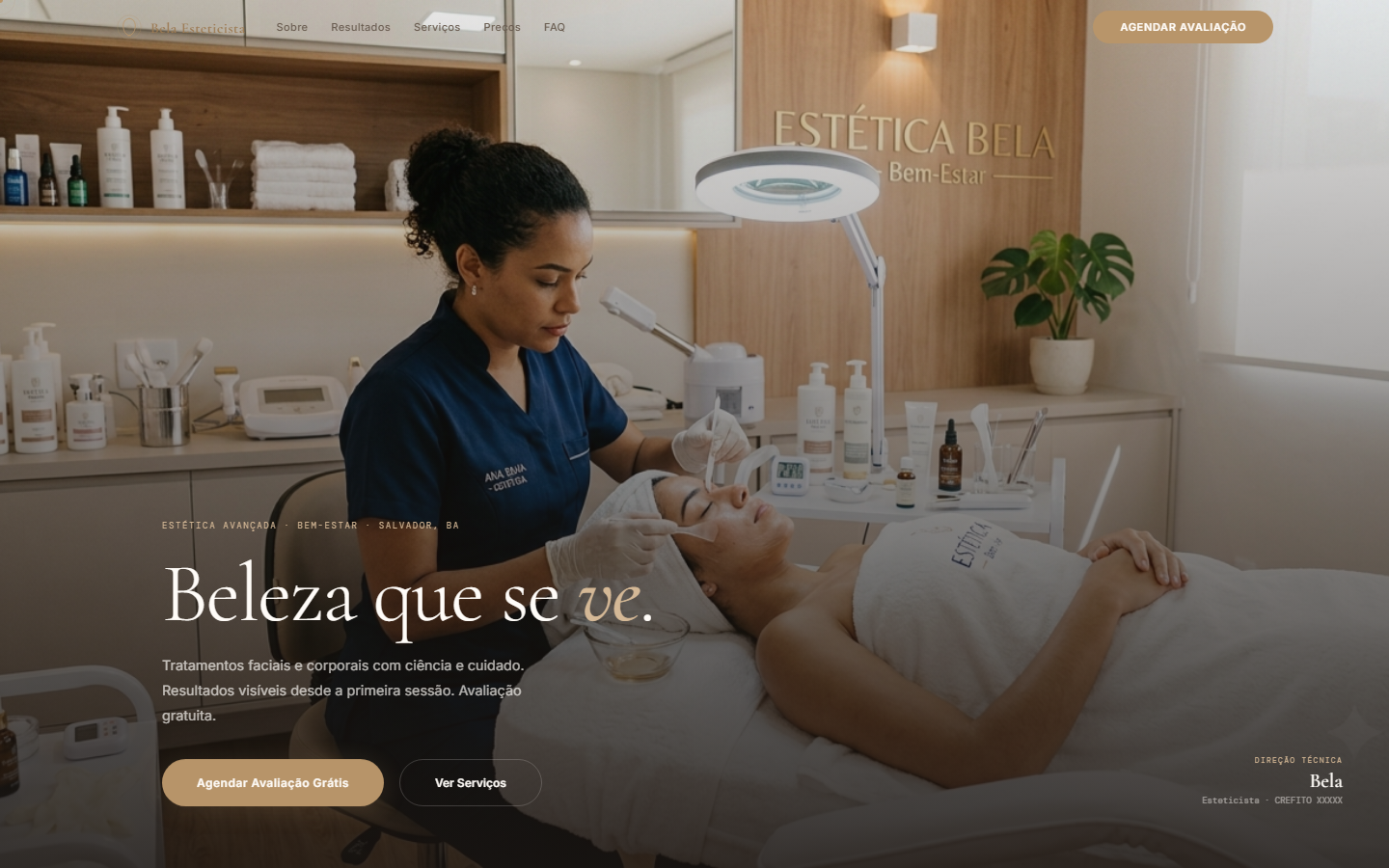 Landing Page Estética